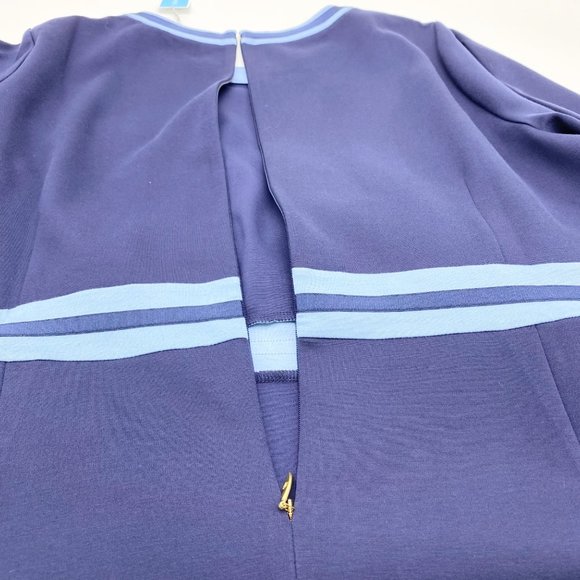 Draper James Persley Ponte Dress Nassau Navy Plus Size 2X NEW - Picture 9 of 12